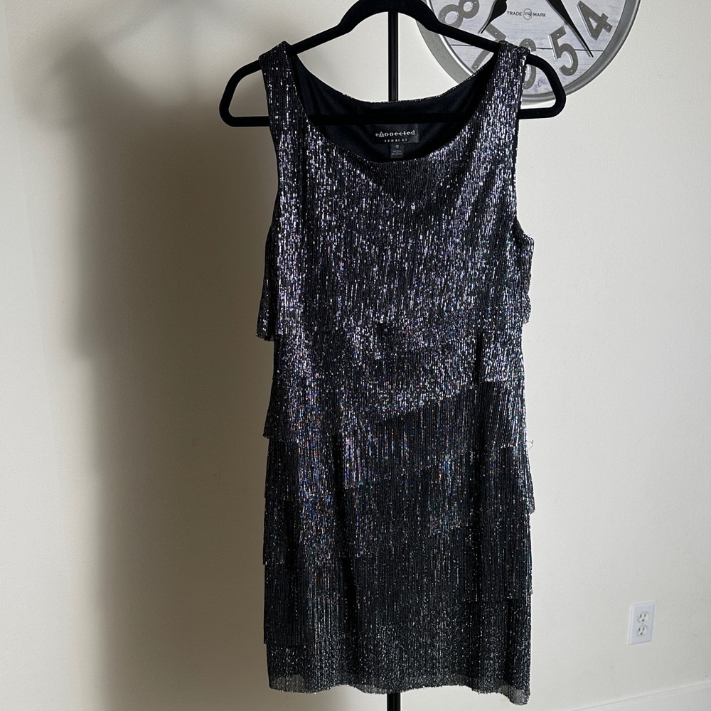 Connected Apparel Black Dress​ - Picture 3 of 6